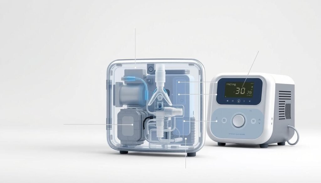 睡眠呼吸機與呼吸機的基本結構 睡眠呼吸機與呼吸機的基本結構